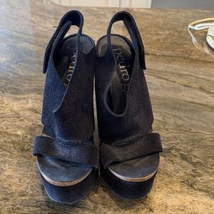 Pedro Garcia Midnight Suede Platform Heels